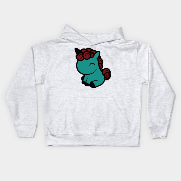 Aquamarine, The Tooniefied Unicorn Kids Hoodie by Tooniefied